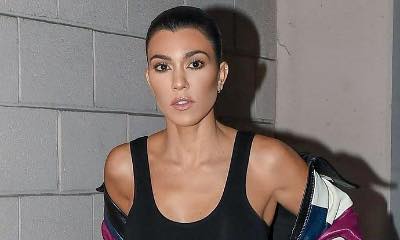 Oops! Kourtney Kardashian Flashes Nipples Pasties as She Suffers