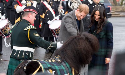 Meghan Markle Laughs While Shetland Pony Bites Prince Harry During Edinburgh Trip