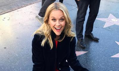 Reese Witherspoon Cleans Her Own Hollywood Walk of Fame Star