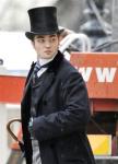 Robert Pattinson Shooting 'Bel Ami' in the Rain