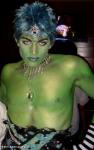 Adam Lambert Goes Green and Shirtless in Old Photo