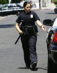 Pictures: America Ferrera Dons Police Uniform on 'End of Watch' Set