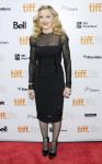 Madonna Wears Black Dress With Sheer Overlay at 'W.E.' TIFF Premiere