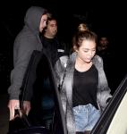 Miley Cyrus Goes Braless Under Sheer Top on Dinner Date