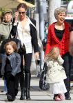 Angelina Jolie Covers Up Her Legs During Post-Oscars Shopping