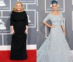 Grammys 2012: Adele Stunning in Black, Katy Perry Sparkling in Blue