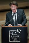 Sean Penn Delivers Emotional Speech When Accepting 2012 Peace Summit Award