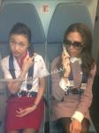 Victoria Beckham Takes Over Flight Attendant's Job in Humorous Photo