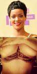 Rihanna Shows Off New Tattoo Under Her Breasts