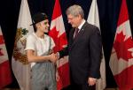 Justin Bieber Presented With Diamond Jubilee Medal by Canadian PM