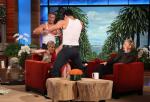 Video: Miley Cyrus Gets Lap Dance, Spanks Stripper's Butt on 'Ellen DeGeneres Show'