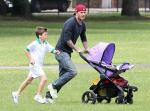 Victoria and David Beckham Take Part in Foot Race at Son's School