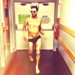 Adam Levine's Fiancee Tweets His '70's Porn' Nearly Naked Picture