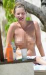 Kate Moss Goes Topless During Vacation in Jamaica