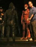 Stephen Amell and Grant Gustin Spotted Filming 'Arrow'/'The Flash' Crossover Episode