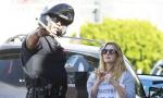 Drew Barrymore Is Cited for Jaywalking