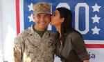 Kim Kardashian Visits U.S. Troops, Gives a Man a Kiss on the Cheek