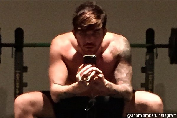 Adam Lambert Shares Shirtless Workout Selfie on Instagram