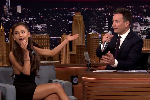Ariana Grande Channels Celine Dion, Has Sing-Off With Jimmy Fallon