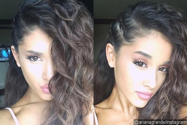 ariana grande curly black hair