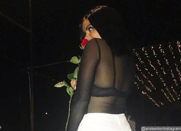 Ariel Winter Sports Racy Lingerie in a See-Through Top for a Valentine's Day Date