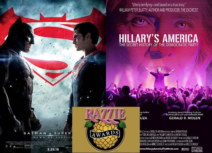 'Batman v Superman', 'Hillary's America' Are Top Losers at Razzie Awards