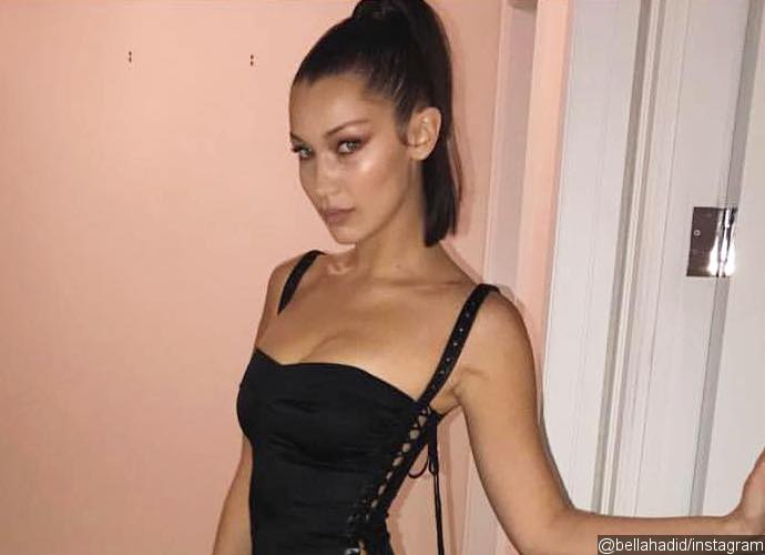 Bella Hadid Goes Commando in Lace-Up Dress When Celebrating Her Birthday