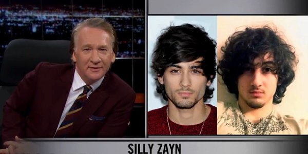 Bill Maher Compares Zayn Malik to Boston Marathon Bomber, Fans Get Mad on Twitter