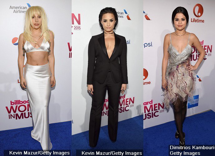 Lady GaGa, Demi Lovato, Selena Gomez Stun at Billboard Women in Music 2015