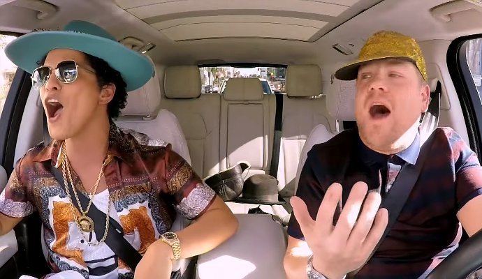 Watch Bruno Mars Make New Music With James Corden During 'Carpool Karaoke'