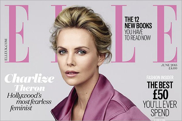 Charlize Theron Sparkles on ELLE Cover, Calls Sean Penn 'The Love of My Life'