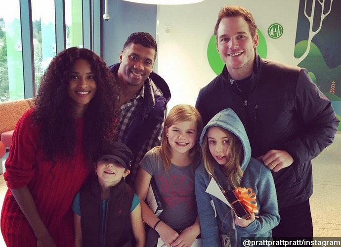 Chris Pratt Visit Seattle Children's Hospital With Russell Wilson and Ciara