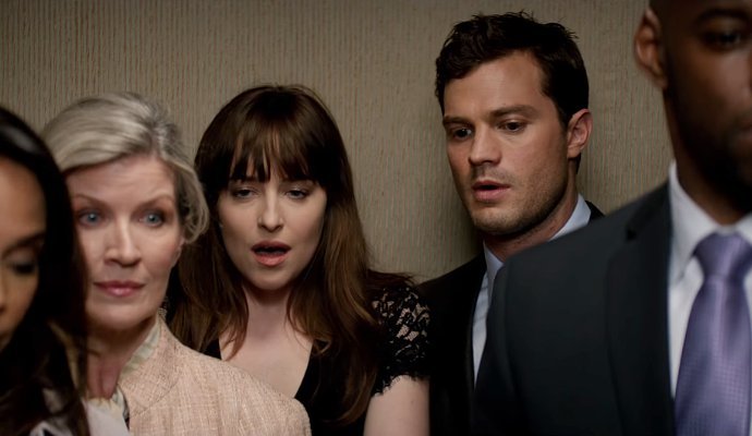 Dakota Johnson And Jamie Dornan Get Steamy In Elevator In Fifty Shades Darker First Clip