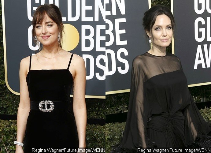 Dakota Johnson Denies Side-Eyeing Angelina Jolie at the Golden Globes