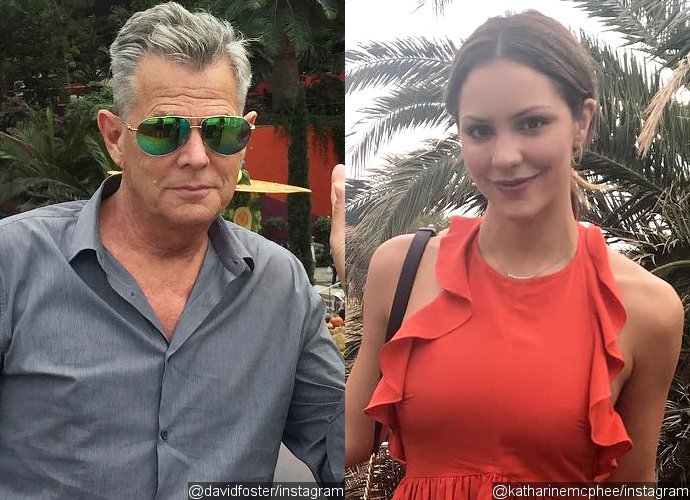 David Foster Gets a Kiss From Katharine McPhee on a Date Despite Claiming They're Just Friends