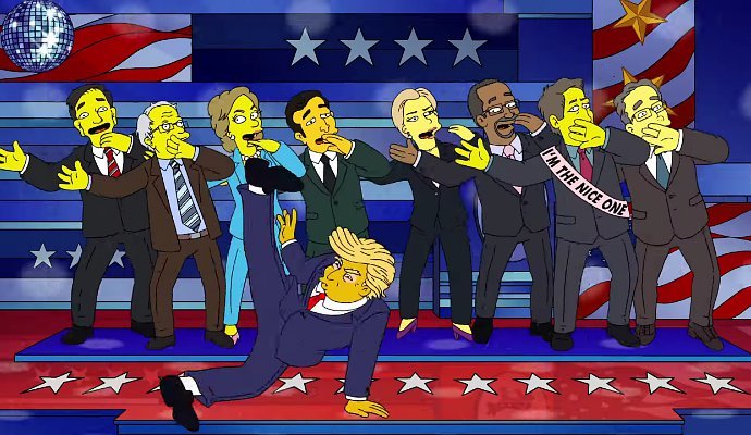 Donald Trump, Hillary Clinton Live in Peace in 'The Simpsons' Clip