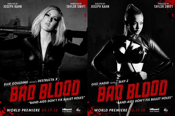 Ellie Goulding and Gigi Hadid Star in Taylor Swift's New 'Bad Blood' Posters