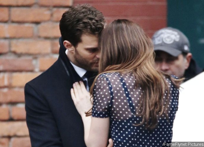 Fifty Shades Darker On Set Pics Reveal Christian And Ana S Kiss Fifty Shades Darker On Set Pics Reveal Christian And Ana S Kiss