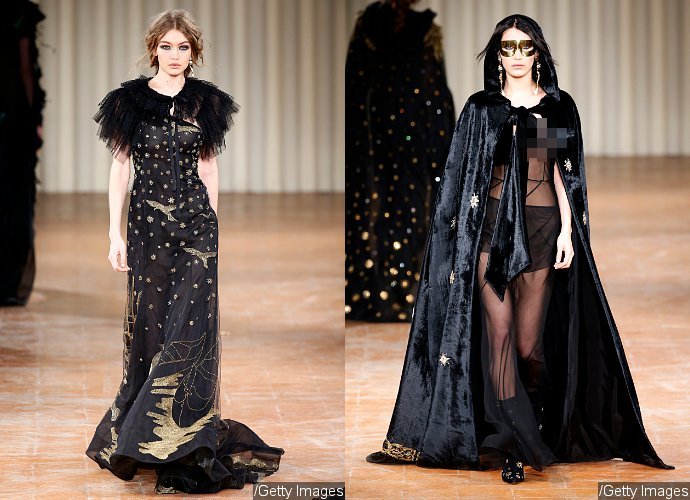 Gigi and Bella Hadid Go Vampy for Milan Fashion Week
