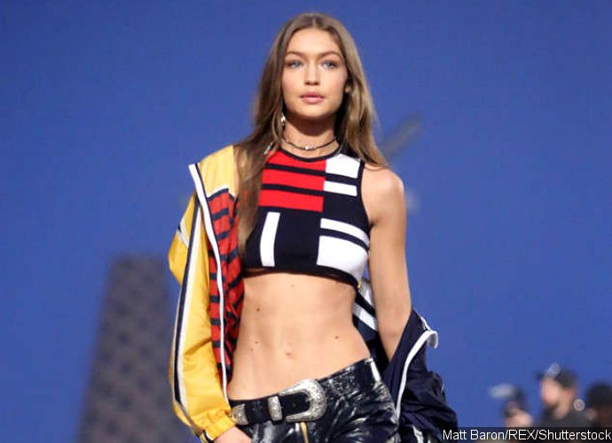 Gigi Hadid Flaunts Underboob at Tommy Hilfiger Fashion Show