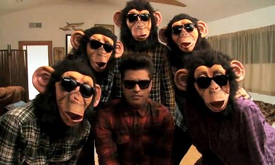 Bruno Mars as a lazy monkey