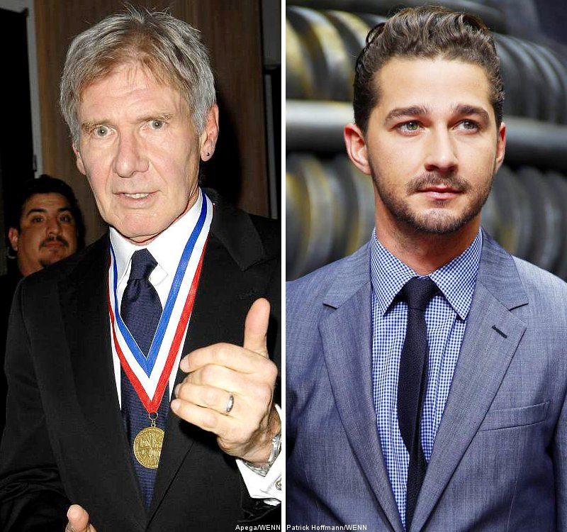 Harrison ford shia labeouf idiot