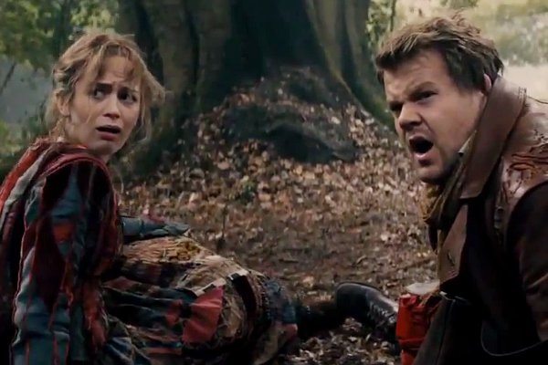 First 'Into the Woods' Clip: Emily Blunt and James Corden Fight Over a Cow