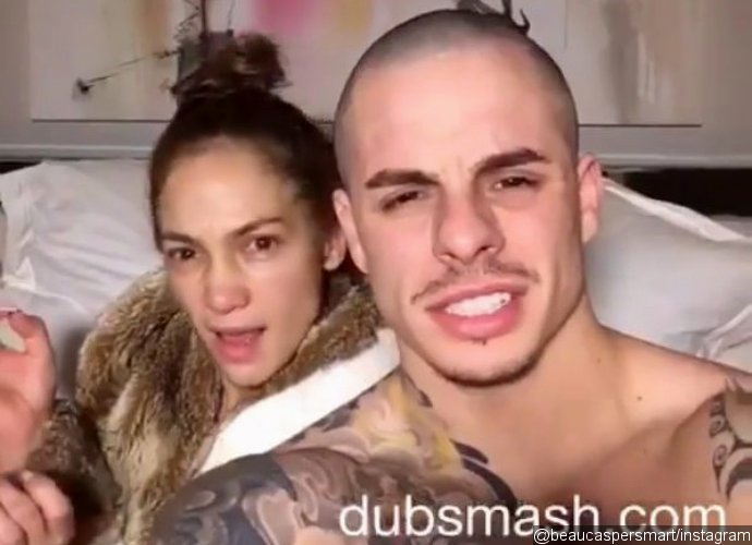 Jennifer Lopez Goes Makeup Free in Ridiculous Video With Casper Smart in Bed