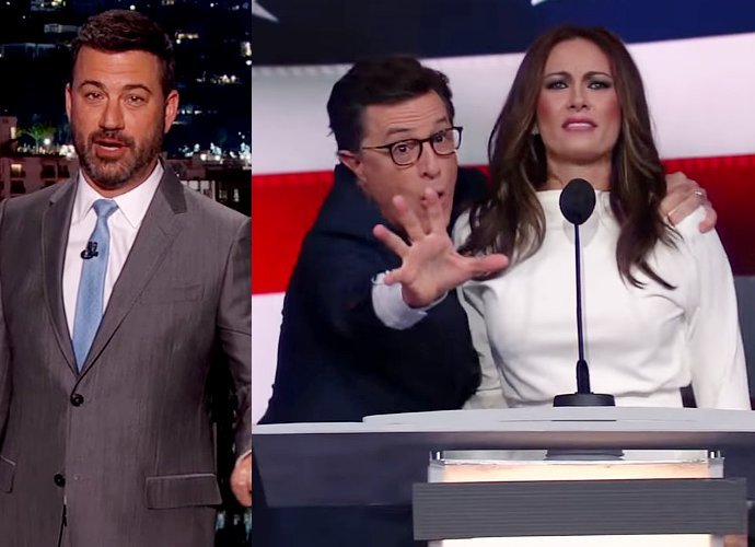 Jimmy Kimmel and Stephen Colbert Poke Fun at Melania Trump Speech Plagiarism Accusation