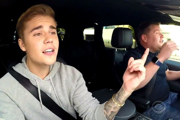 Justin Bieber Sings His Big Hits With James Corden for 'Carpool Karaoke'