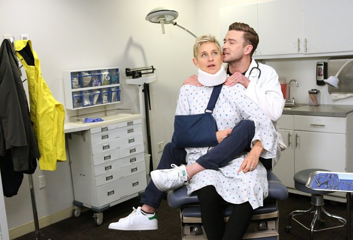 Justin Timberlake Is Creepy Doctor in 'Doctor Strange' Spoof With Ellen DeGeneres