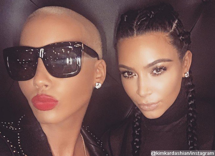 Feud Over? Kim Kardashian and Amber Rose Pose for Friendly Selfie After Kanye West Twitter Drama