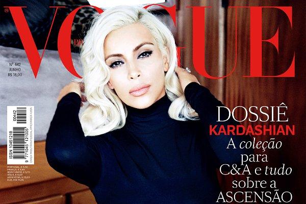 Kim Kardashian Channels Marilyn Monroe for Vogue Brazil