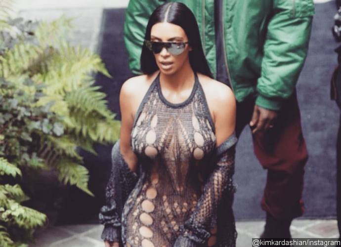 Kim Kardashian Ditches Panties in Jaw-Dropping Look at Paris Fashion Week